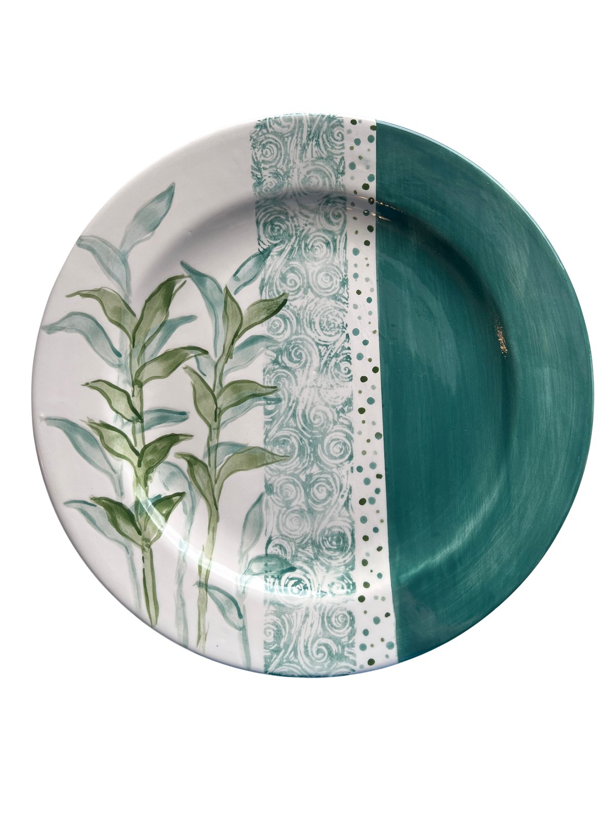 Two-Toned Floral Plate
